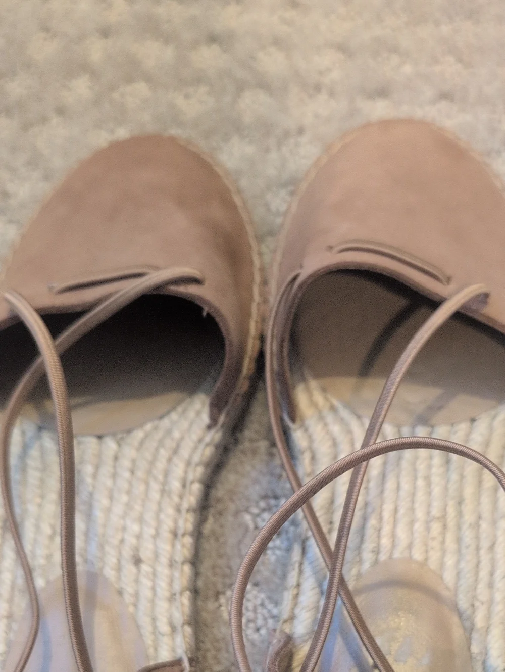 Eileen Fisher Leather Lace Up Espadrilles Flats